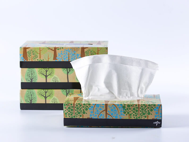 Hot Product Customized Logo Virgin Wood Pulp Soft Natural 2 Layer Box Type Facial Tissue for Home, Office & Outdoor
